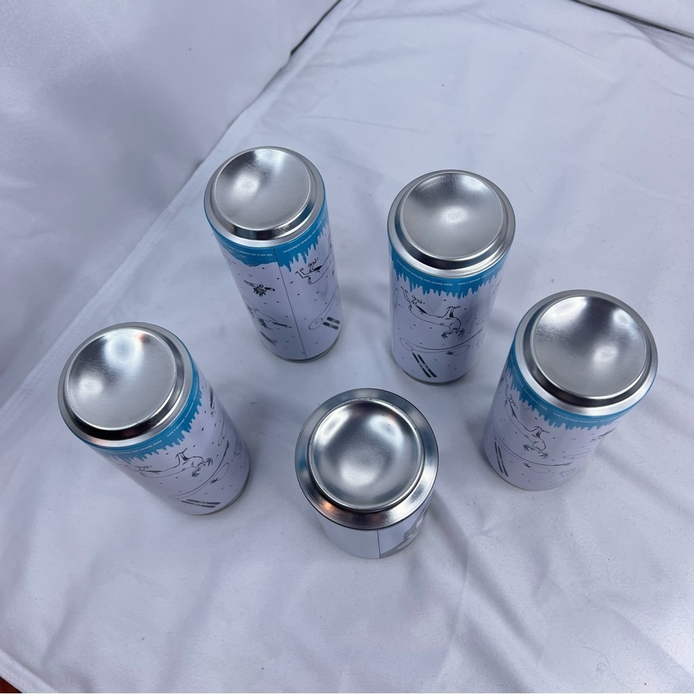 Yeti Navy Blue Cooler and White/Blue Branded Cans - Picture 6 of 7